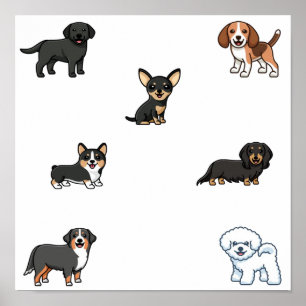 Poster Coleção de cães