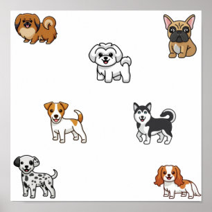 Poster Coleção de cães