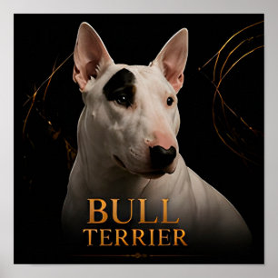 Poster Coleção de Caracteres Ousados do Bull Terrier