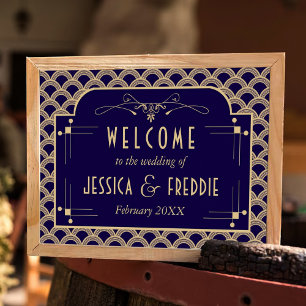 Poster Coleção de Casamentos Art Deco Gatsby, de 1920