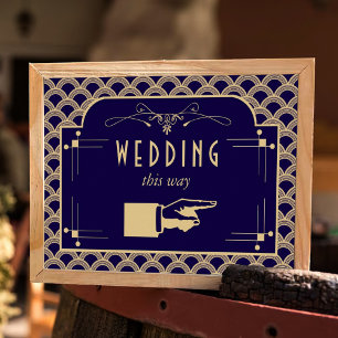 Poster Coleção de Casamentos Art Deco Gatsby, de 1920