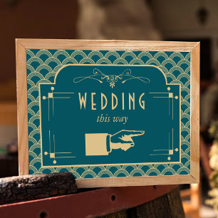 Poster Coleção de Casamentos Art Deco Gatsby, de 1920