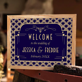 Poster Coleção de Casamentos Art Deco Gatsby, de 1920