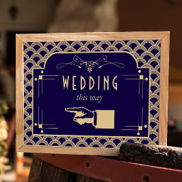 Poster Coleção de Casamentos Art Deco Gatsby, de 1920