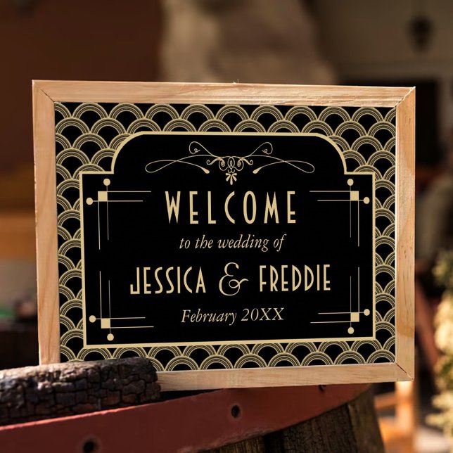 Poster Coleção de Casamentos Art Deco Gatsby, de 1920 (Criador carregado)