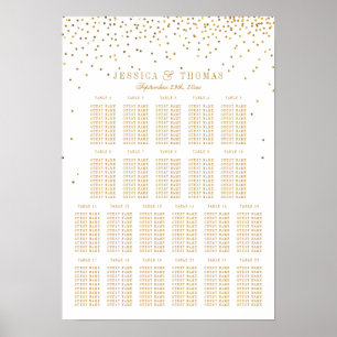 Poster Coleção de Casamentos Vintage Glam Dourado Confett