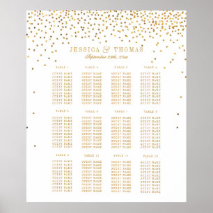 Poster Coleção de Casamentos Vintage Glam Dourado Confett