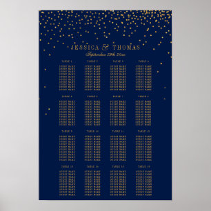 Poster Coleção de Casamentos Vintage Glam Dourado Confett