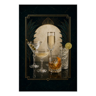 Póster Coleção de Coquetéis Signature Five em Poster Art