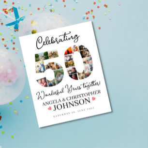 Poster Coleção de fotos de aniversário de casamento do ou