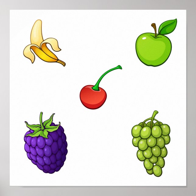 Poster coleção de frutas (Frente)
