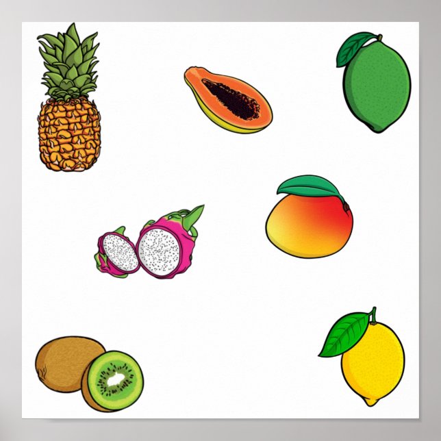 Poster coleção de frutas (Frente)