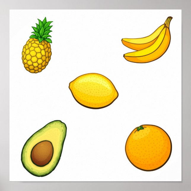 Poster coleção de frutas (Frente)