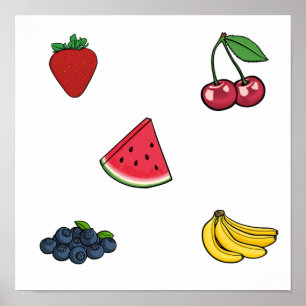 Poster coleção de frutas