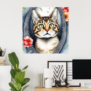 Poster Coleção de Gatos de Lindas Cadeias de Água da Tend