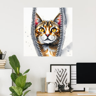 Poster Coleção de Gatos Modernos e Bonitos Cachorros de A