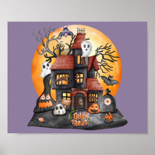 Poster Coleção de Halloween Caçada de Truque ou Tratar