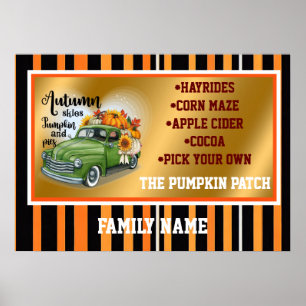 Poster Coleção de outono de Ação de Graças Moderna