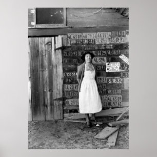 Póster Coleção de Placas de Licença dos anos 30