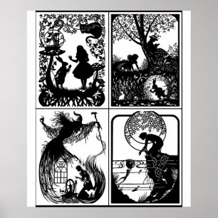 Poster Coleção de Pôsteres de Designs de Contos de Fadas