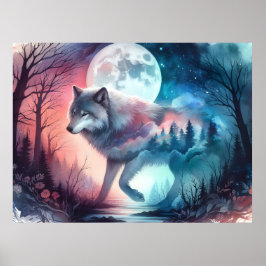 Poster Coleção de Pôsteres do Lobo Espírito Cósmico
