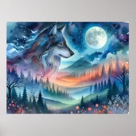 Poster Coleção de Pôsteres do Lobo Espírito Cósmico