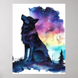 Poster Coleção de Pôsteres do Lobo Espírito Cósmico