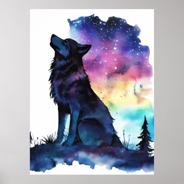 Poster Coleção de Pôsteres do Lobo Espírito Cósmico (Frente)