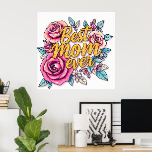 Poster Coleção de Presentes Modernos Floral de Luxo