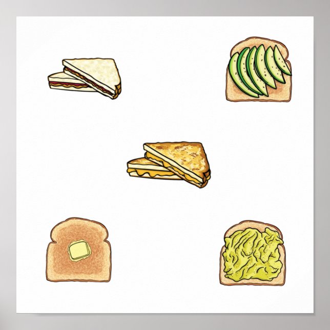 Poster Coleção de Tostas (Frente)