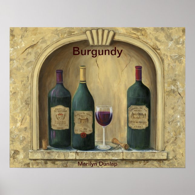 Poster Coleção de Vinhos Estaduais Franceses (Frente)
