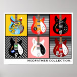 Poster Coleção de violão elétrico Mod Brit Pop Art<br><div class="desc">Pop de Mod Brit Poster de coleção de guitarra elétrica</div>