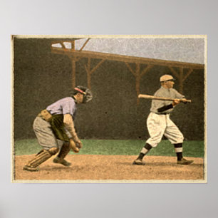 Póster Coleção do basebol do vintage