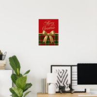 Coleção Elegante de Xadrez de Natal com Laço Doura