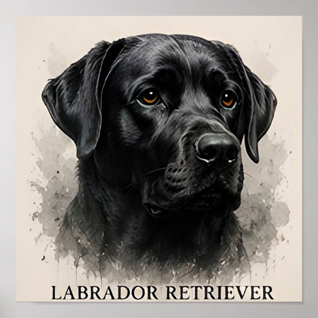 Poster Coleção Labrador Retriever Luxo para Amantes de Cã (Frente)