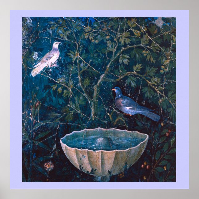 PÓSTER COLEÇÃO POMPEII / POMBA NO JARDIM (Frente)