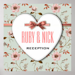 Poster Coleção RomanticCharm Vintage Floral Wedding