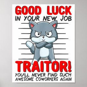 Poster Colega de Trabalho Saindo, Saindo, Mudando de Empr