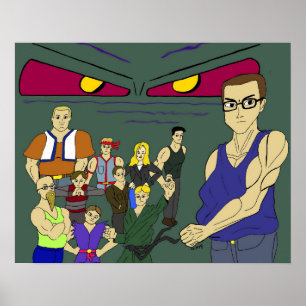 Poster colegas de turma inspirados em anime