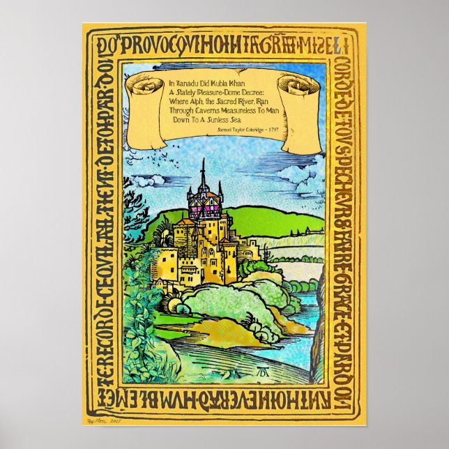 Póster Coleridge e Dürer em Xanadu (Frente)