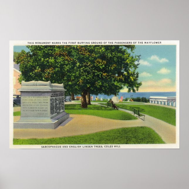 Póster Coles Hill View of Mayflower Burial Monument (Frente)