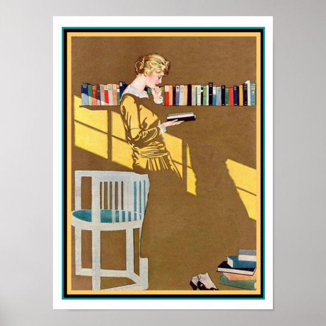 Poster Coles Phillips Art Deco " Fade Away Girl " 12 x 16 (Frente)