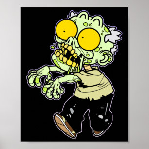 Poster Coleta de Figurinos Reproduzíveis de Zombie do Esq