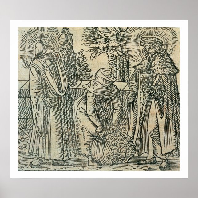 Poster Coleta de Plantas Medicinais, 1534 (corte de madei (Frente)