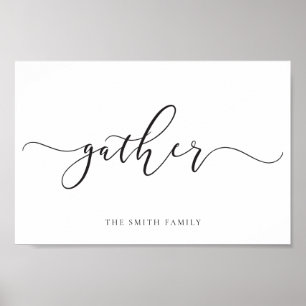 Poster Coletar Nome Personalizável da Família Wall Art