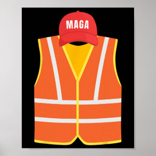 Poster Colete Coletor Mega Garge Para Trump Dia da Eleiçã