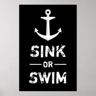 Poster Coletor de tinta ou Natação Motivação Âncora de Vi