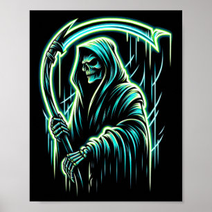Poster Coletor Skeleton Caveira Legal Halloween Heavy Met