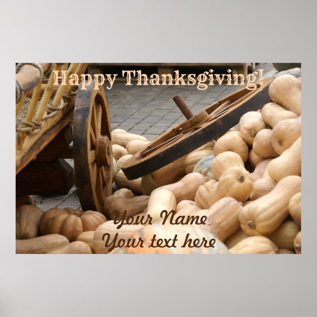 Poster Colheita de abóbora (Frente)