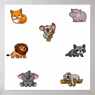 Poster Colheita de animais selvagens